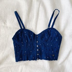 Abercrombie & Fitch corset style crop top